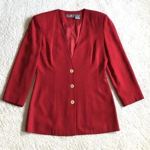 Liz Claiborne red suit jacket, size 6.
